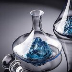 Carafe � vin en cristal de luxe avec cascade bleue iceberg int�gr�e a�rateur � vin sans plomb avec bouchon ...