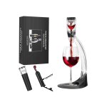 Carafe  vin luxe arateur intgr + pompe vide + tire - bouchon coffret cadeau design lgant