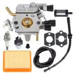 Carburateur avec filtre � air bougie dallumage tuyau de carburant pour d�broussailleuse stihl fs120 fs200 ...