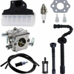 Carburateur + filtre  air + bougie dallumage + tuyau de carburant / huile pour carburateur de trononneuse ...