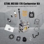 Carburateur stihl ms170 - ms180 kit c1q - s57a filtre air tron�onneuse tondeuse