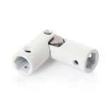 Cardan pour volet roulant - sortie hexagonale 10mm acier laqu blanc