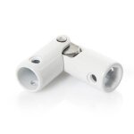 Cardan pour volet roulant - sortie hexagonale 10mm & ronde 12 mm blanc