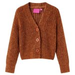 Cardigan pour enfants tricot� cognac 92 / 104 / 116 / 128 / 140