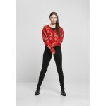 Cardigan femme - urban classics - christmas - rouge / dor� - col v - oversized