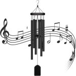 Carillons a vent exterieur 6 tubes en aluminium carillon �olienne d�coration arbre moulin � vent jardin ...