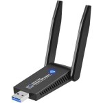 Carivent cl� wifi puissante ac1300 mbps cl� wifi usb 3. 0 double bande adaptateur wifi 24 g / 58 ghz ...