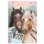 Carnet de coloriage - miss melody - create your horses blaze - 36 pages - autocollants inclus - spirale ...