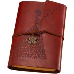 Carnet de croquis vintage en cuir carnet de voyage rechargeable  reliure spirale avec pages vierges ...