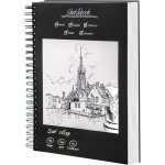 Carnet de dessin a4 cahier de dessin premium50 feuilles / 100 pages200g / m�carnet de croquis � spiralecarnet ...
