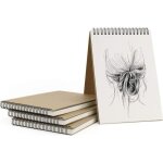Carnet de dessin - non spcifi - a5 - 4 pcs - couverture rigide - papier 160g / m