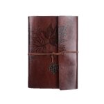 Carnet de notes a6 en cuir pu journal de voyage vintage carnet � feuilles mobiles avec design �l�gant ...