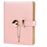Carnet de notecarnet de journal filleavec cadena en forme de coeur et clcarnet de voyage en cuirbloc ...