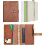 Carnet de notes rechargeable en cuir papier � pois int�rieur en cuir v�ritable pour le travail de voyage ...