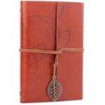 Carnet de notes rechargeable en cuir pu marron vintage pour voyage filles garons femmes hommes et adultes ...