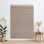 Carpetsale24 tapis 160x230 cm beige design vintage boucl� style scandinave moderne pour salon coin canap� ...