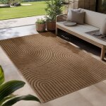 Carpetsale24 tapis ext�rieur boh�me effet jute 120x170 cm robuste imperm�able facile � entretenir id�al ...