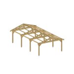 Carport deux pentes - 550cm x