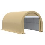 Carport - outsunny - 500x300x240cm - pe - beige