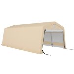 Carport - outsunny - acier galvanis� robuste pe haute densit� 150 g / m� imperm�able anti - uv - 618x330x240cm ...