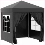Carports - outsunny - faltpavillon 2x2m avec 4 murs lat�raux et fen�tres uv protection transportable ...