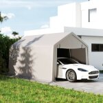 Carport tente de garage 3 x 52 m abri voiture ext�rieur carport pour voiture avec porte enroulable amovible ...