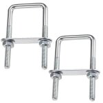 Carr� boulons en u70 x 110 mm acier inox u - boulon m8 avec �crou plaque de cadre et rondelle pour fixation ...
