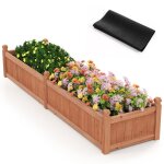 Carr� potager � 2 bacs - relax4life - doublure non tiss�e - 8 trous de drainage - jardini�re ext�rieur ...