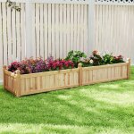 Carr potager  2 bacs - relax4life - doublure non tisse - 8 trous de drainage - jardinire extrieur ...