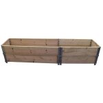 Carr� potager en bois naturel 2000 x 400mm hauteur 390mm -