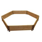 Carr� potager de forme hexagonale en bois naturel avec 6 cot�s de 800mm -