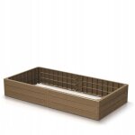 Carr� potager - prosperplast - table potag�re - marron - plastique - rectangulaire