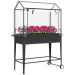 Carré potager sur pieds - outsunny - bâche en pvc - avec roues porte zippée enroulable trou de drainage ... Carré potager sur pieds - outsunny - bâche en pvc - avec roues porte zippée enroulable trou de drainage ...