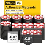 Carr�s et rectangles magn�tiques avec dos autocollant points et aimants flexibles alternative aux autocollants ...