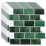 Carreaux adhsifs pais crdence de cuisine autocollants carreaux mtro carreaux muraux vert lot de 10 ...