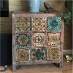 Carrelage adhsif 20x20 style industriel credence adhesive pour cuisine brique24 pcs stickers muraux ...