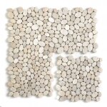 Carrelage de mosa�que (boite de 1m�) / plaque mosa�que mur et sol en marbre naturel coloris blanc mat ...