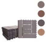 Carrelage de sol wpc rh�ne + bordure 11x chaque 30x30cm = 1m�~ gris offset