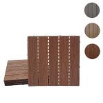 Carrelage en wpc hwc - e19 aspect bois ~ brun fonc� 4x chaque 50x50cm = 1m�.