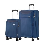 Carryon air set de 2 valises souples - bleu valise extensible bagage a main avec grande