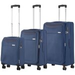 Carryon air set de 3 valises souples - bleu valise lot de 3 extensible