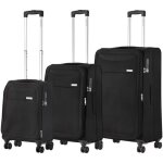 Carryon air set de 3 valises souples - noir valise lot de 3 extensible
