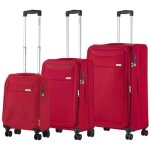 Carryon air set de 3 valises souples - rouge valise lot de 3 extensible
