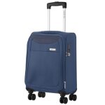 Carryon air valise cabine 55cm bleu - bagage a main souple 41 ltr extensible avec serrure tsa