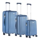 Carryon skyhopper set de 3 valises rigide - set de bagages avec serrure tsa polycarbonate - bleu
