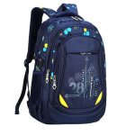 Cartable 46x32x13 cm bleu fonc� sac � dos grande capacit� pour gar�on convient pour l�cole / les voyages ...