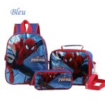 Cartable enfant ecelen spider - man - ensemble 3 pices - bleu