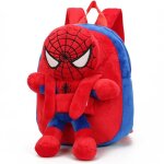 Cartable enfant spiderman peluche rouge & bleu - sac  dos mignon ultra lger pour maternelle & loisirs ...