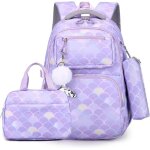 Cartable fille primaire 4 pices grand sac a dos college fille sacs scolaire de 9  16 anssac dcole ...