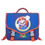 Cartable super mario 38cm 2 compartiments bleu